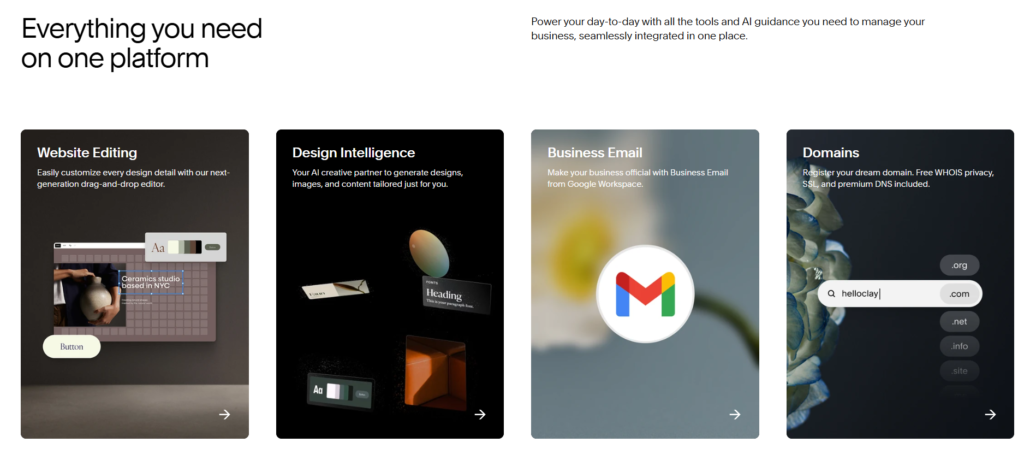 Squarespace Key Features